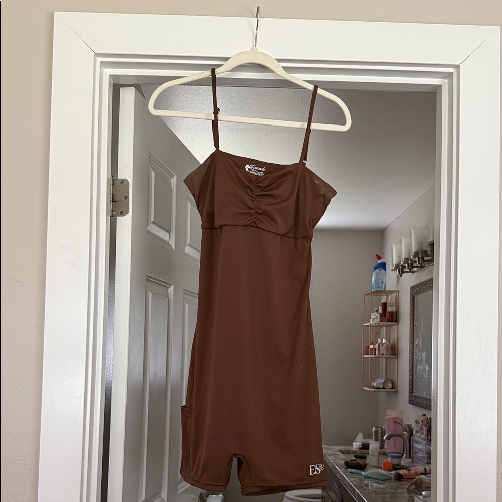 Brown Women's One Piece Swimsuit